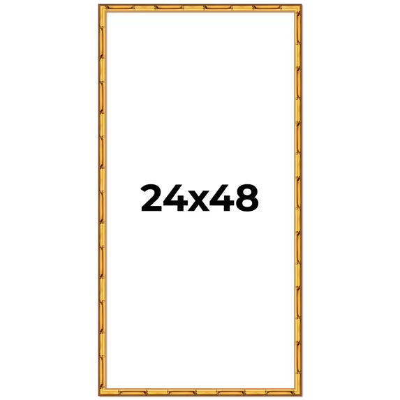 24x48 Frame Gold Bamboo Picture Frame